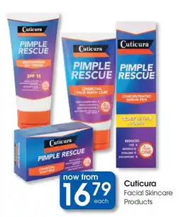 Clicks Cuticura Facial Skincare Products offer