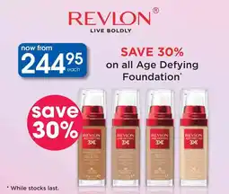 Clicks Revlon Age Defying Foundation offer