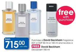 Clicks David Beckham Fragrance EDT or EDP offer