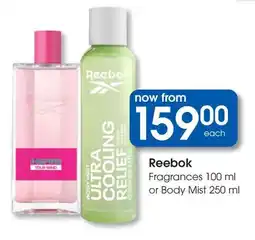 Clicks Reebok Fragrances or Body Mist offer