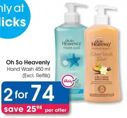 Clicks Oh So Heavenly Hand Wash offer