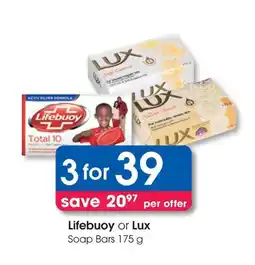 Clicks Lifebuoy or Lux Soap Bars offer