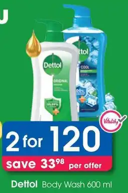 Clicks Dettol Body Wash offer