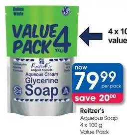 Clicks Reitzer's Aqueous Soap Value Pack offer