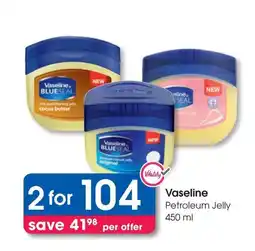 Clicks Vaseline Petroleum Jelly offer