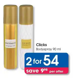 Clicks Clicks Bodyspray offer