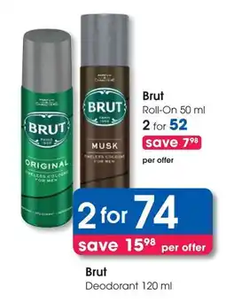 Clicks Brut Deodorant offer