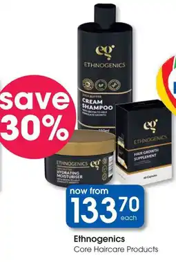 Clicks Ethnogenics Core Haircare Products offer