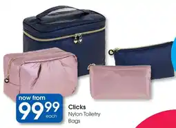 Clicks Clicks Nylon Toiletry Bags offer