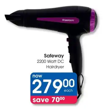 Clicks Safeway 2200 Watt DC Hairdryer offer