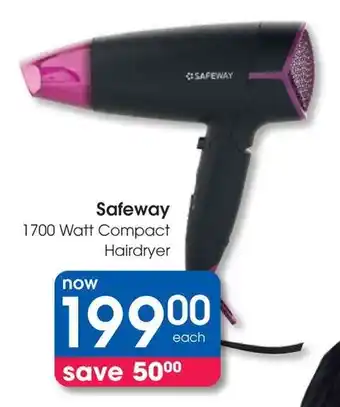 Clicks Safeway 1700 Watt Compact Hairdryer offer