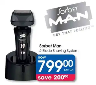 Clicks Sorbet Man 4-Blade Shaving System offer