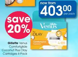 Clicks Gillette Venus Comfortglide Coconut Plus Olay Cartridges offer
