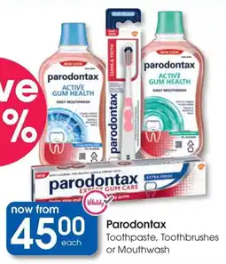 Clicks Parodontax Toothpaste, Toothbrushes or Mouthwash offer