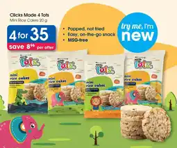 Clicks Clicks Made 4 Tots Mini Rice Cakes offer