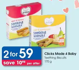 Clicks Clicks Made 4 Baby Teething Biscuits offer