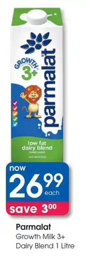 Clicks Parmalat Growth Milk 3+ Dairy Blend offer