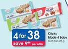Clicks Clicks Made 4 Baby Oat Bars offer