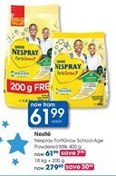 Clicks Nestlé Nespray FortiGrow School-Age Powdered Milk offer