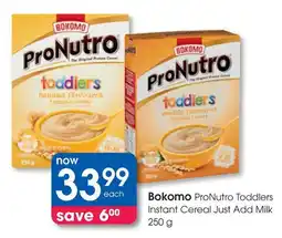 Clicks Bokomo ProNutro Toddlers Instant Cereal Just Add Milk offer