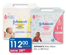 Clicks Johnson's Baby Wipes offer