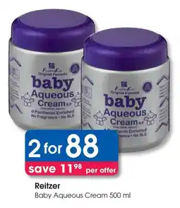 Clicks Reitzer Baby Aqueous Cream offer