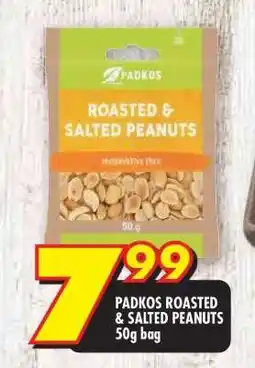 Shoprite PADKOS ROASTED & SALTED PEANUTS 50g bag offer