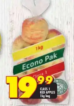 Shoprite CLASS 1 RED APPLES 1kg bag offer