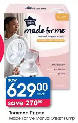 Clicks Tommee Tippee Made For Me Manual Breast Pump offer