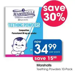 Clicks Marshalls Teething Powders offer