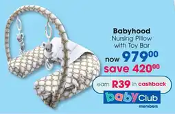 Clicks Babyhood Nursing Pillow with Toy Bar offer