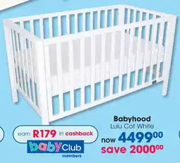 Clicks Babyhood Lulu Cot White offer