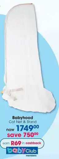 Clicks Babyhood Cot Net & Stand offer