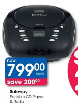 Clicks Safeway Portable CD Player & Radio offer