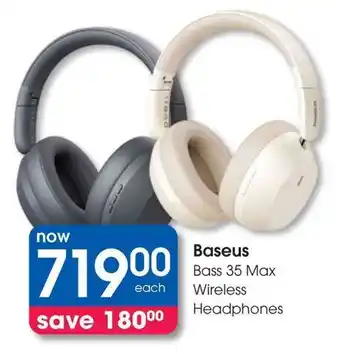 Clicks Baseus Bass 35 Max Wireless Headphones offer
