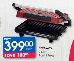 Clicks Safeway 2-Slice Panini Press offer