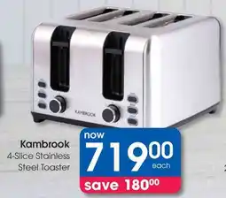 Clicks Kambrook 4-Slice Stainless Steel Toaster offer