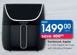 Clicks Kambrook Aspire Digital Air Fryer with Window Drawer offer