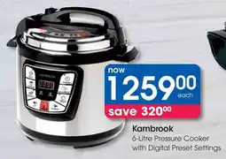Clicks Kambrook Pressure Cooker with Digital Preset Settings offer