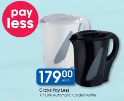 Clicks Clicks Pay Less Automatic Corded Kettle offer