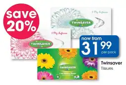 Clicks Twinsaver Tissues offer