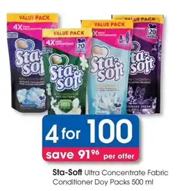 Clicks Sta-Soft Ultra Concentrate Fabric Conditioner Doy Packs offer
