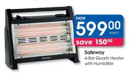 Clicks Safeway 4-Bar Quartz Heater with Humidifier offer