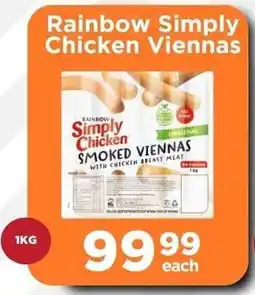 Check Star Rainbow Simply Chicken Viennas offer