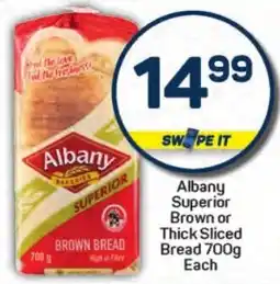 Pick n Pay Hypermarket Albany Superior Brown or Thick Sliced Bread offer