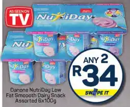 Pick n Pay Hypermarket Danone NutriDay Low Fat Smoooth Dairy Snack Assorted offer