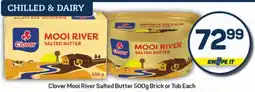 Pick n Pay Hypermarket Clover Mooi River Salted Butter Brick or Tub offer