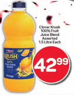 Pick n Pay Hypermarket Clover Krush 100% Fruit Juice Blend Assorted offer