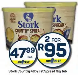 Pick n Pay Hypermarket Stork Country 40% Fat Spread Tub offer