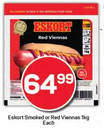 Pick n Pay Hypermarket Eskort Smoked or Red Viennas offer